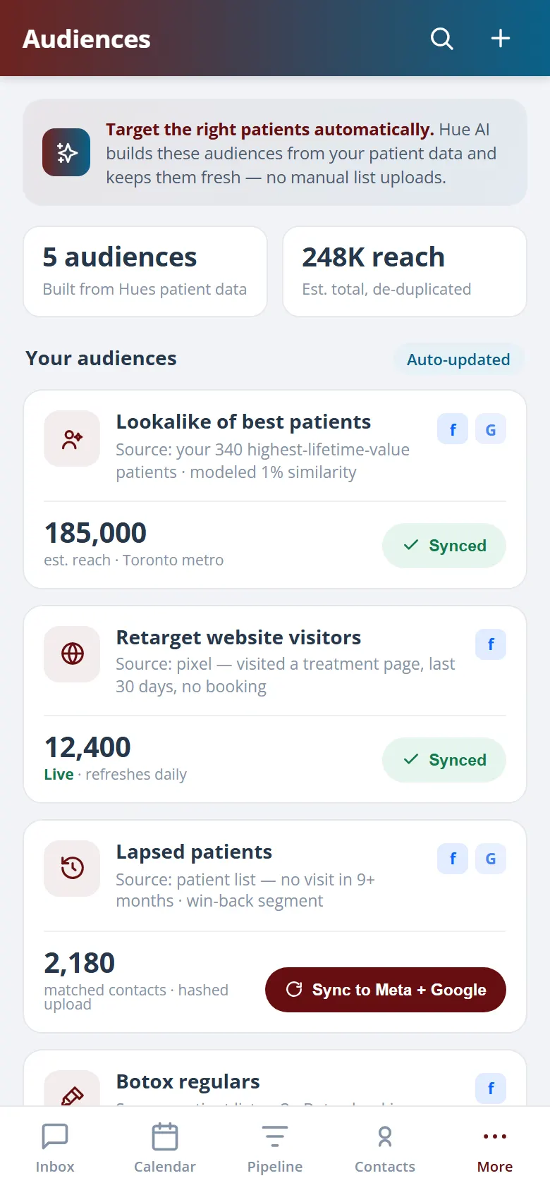 Health Hue Hub on mobile