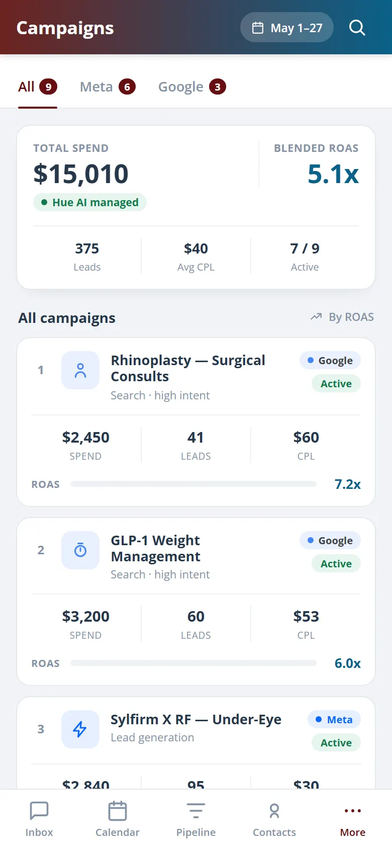 Health Hue Hub on mobile