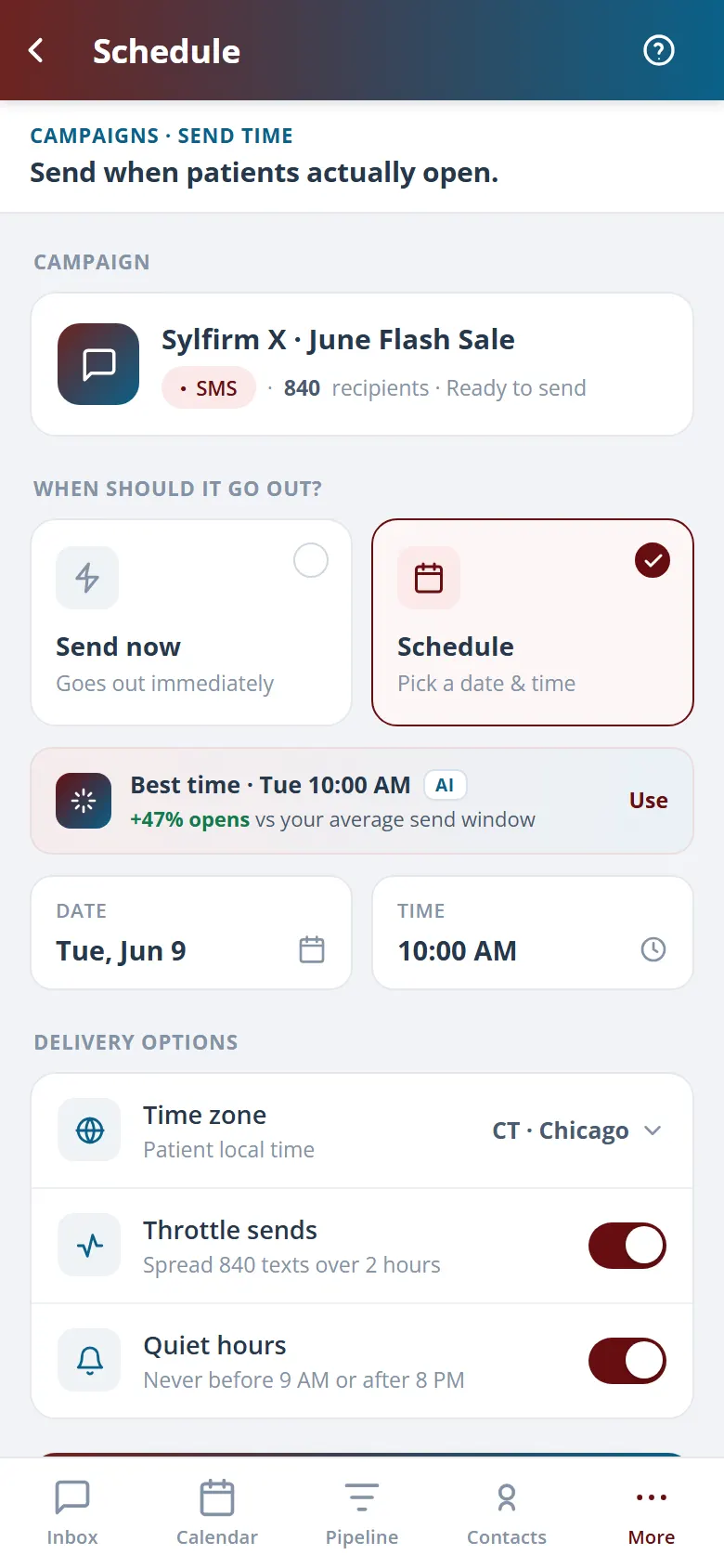 Health Hue Hub on mobile