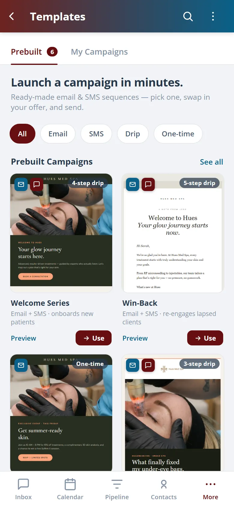 Health Hue Hub on mobile