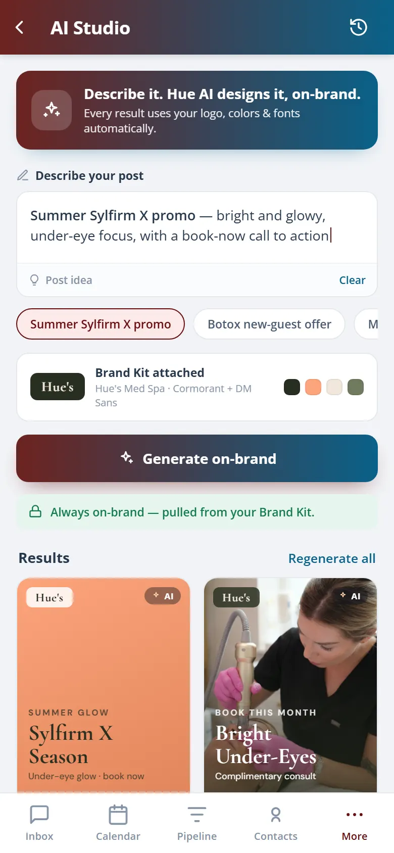 Health Hue Hub on mobile