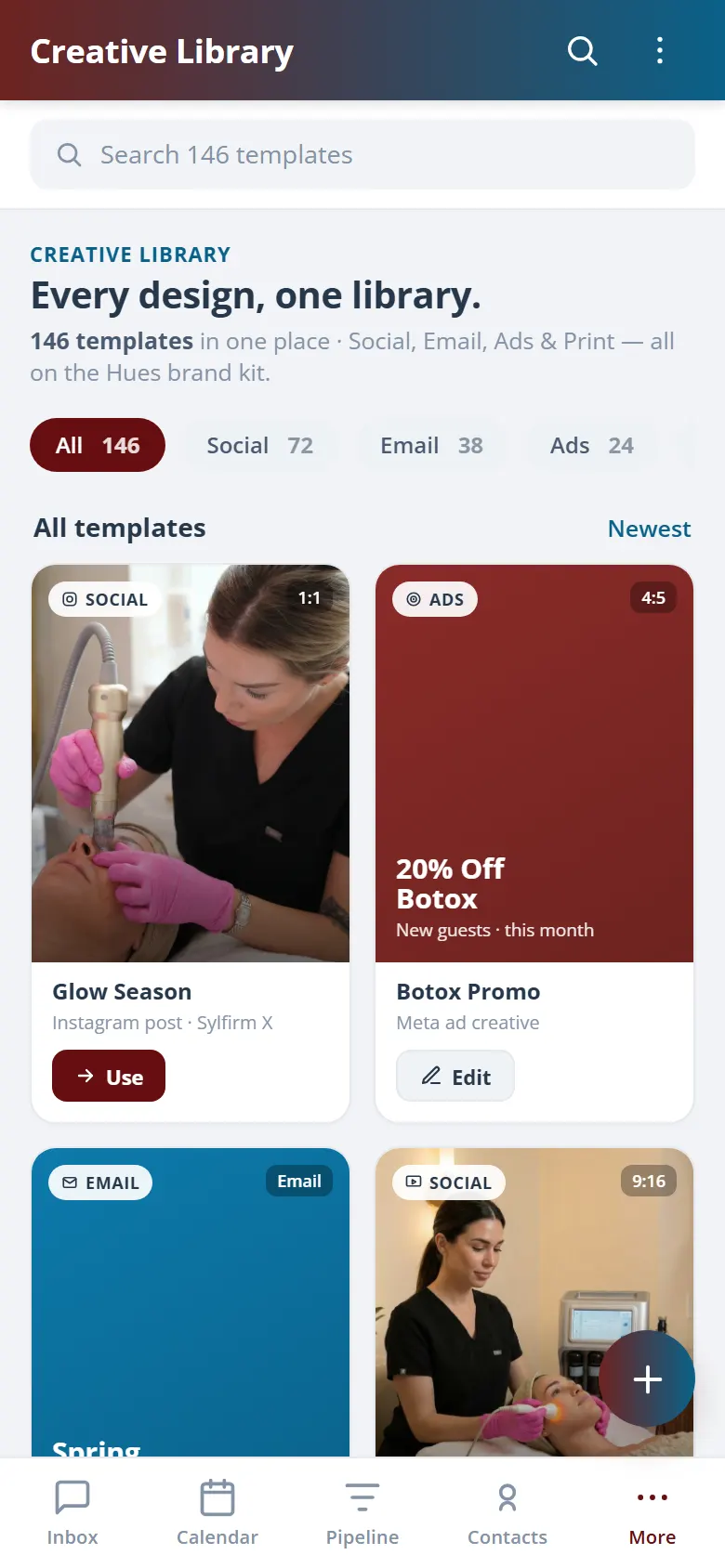 Health Hue Hub on mobile