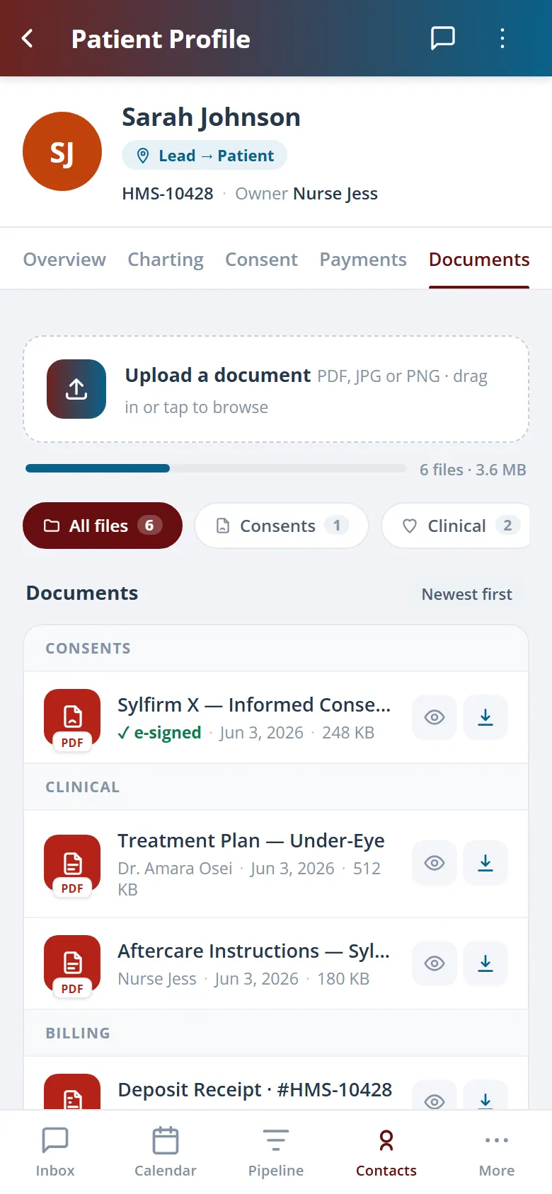 Health Hue Hub on mobile