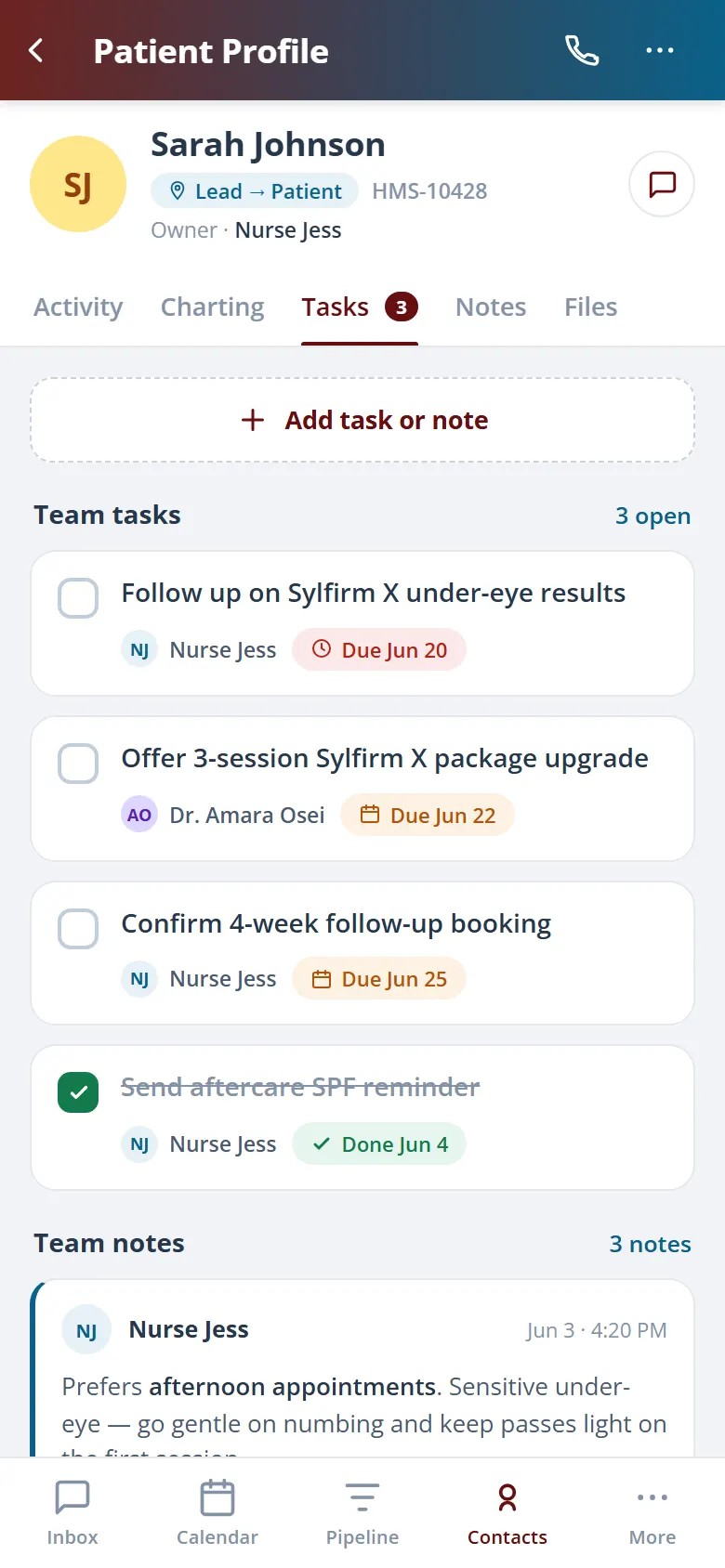 Health Hue Hub on mobile