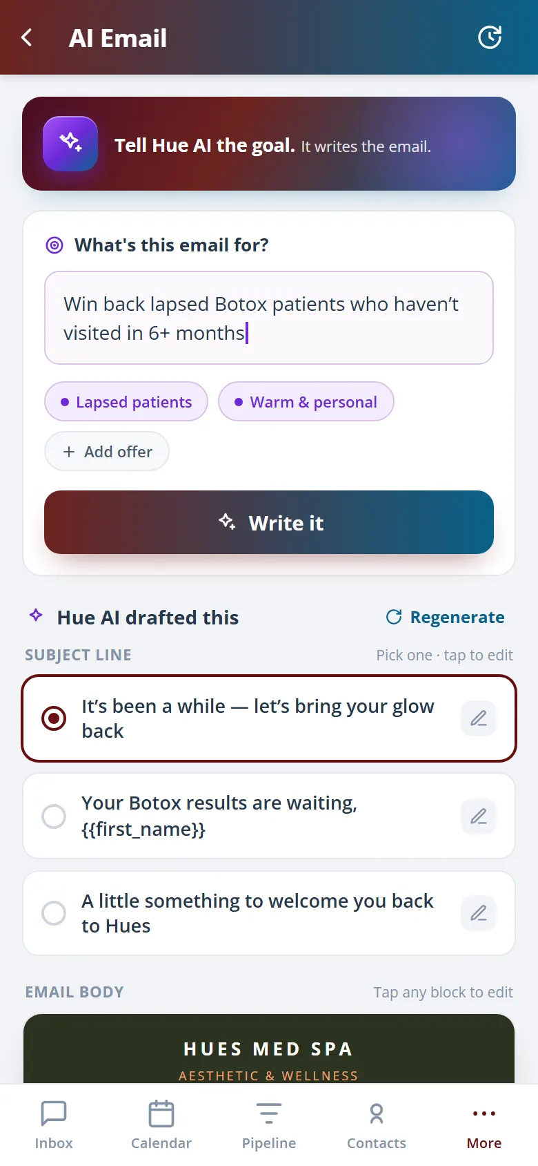 Health Hue Hub on mobile