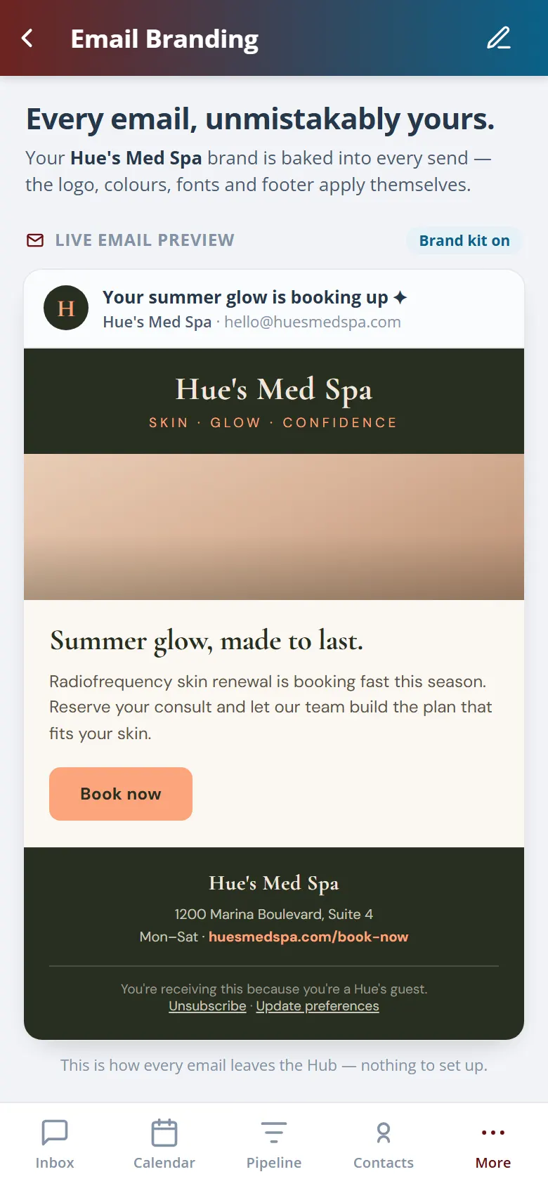 Health Hue Hub on mobile