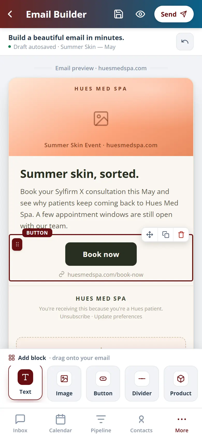 Health Hue Hub on mobile