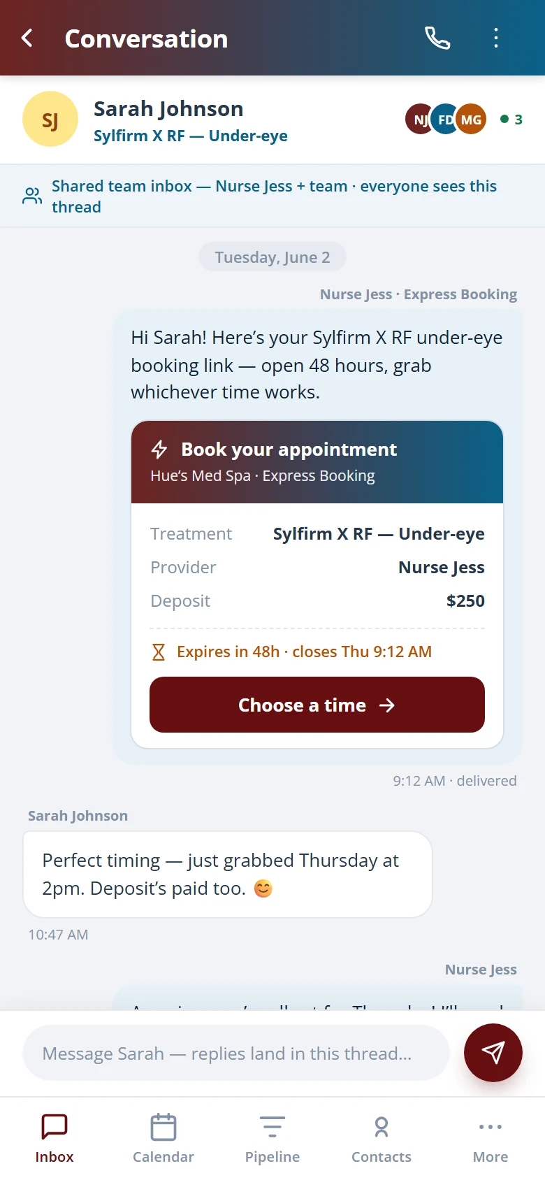 Health Hue Hub on mobile