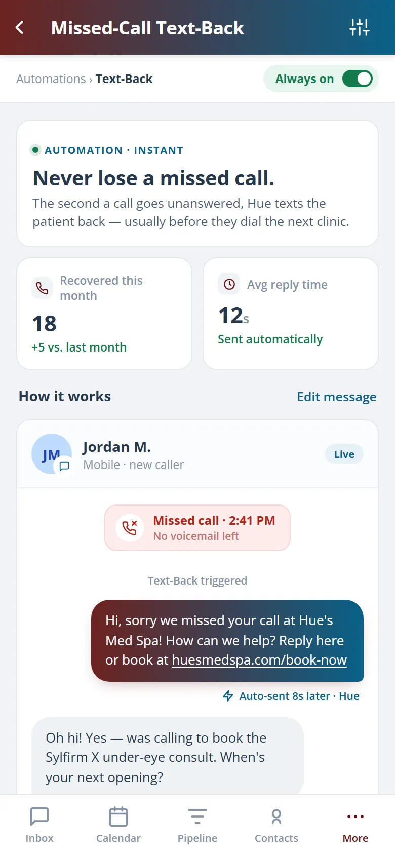 Health Hue Hub on mobile