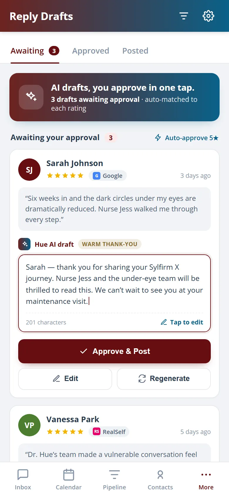 Health Hue Hub on mobile
