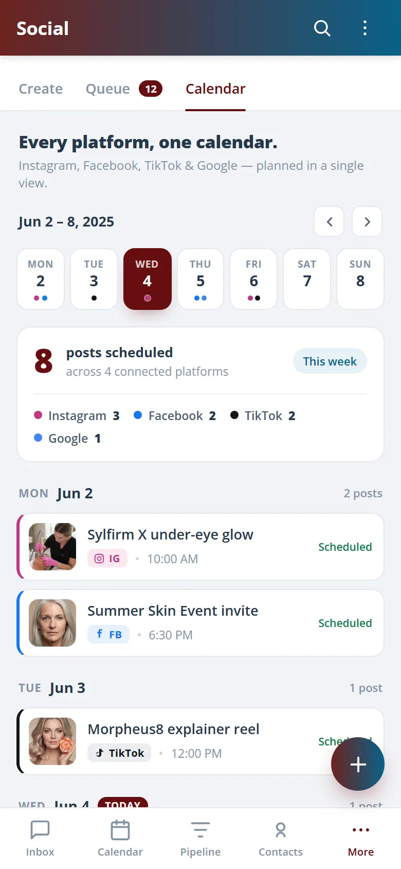 Health Hue Hub on mobile