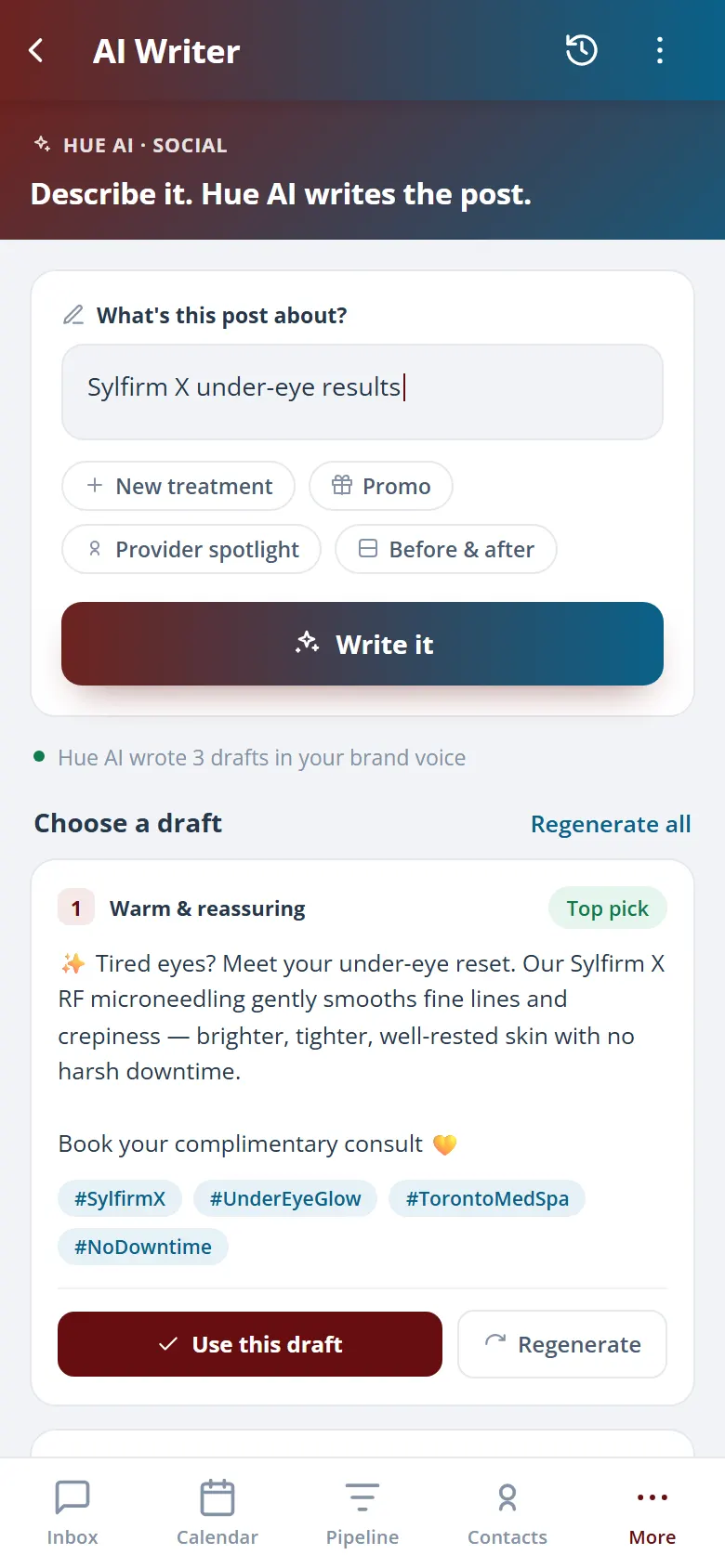 Health Hue Hub on mobile