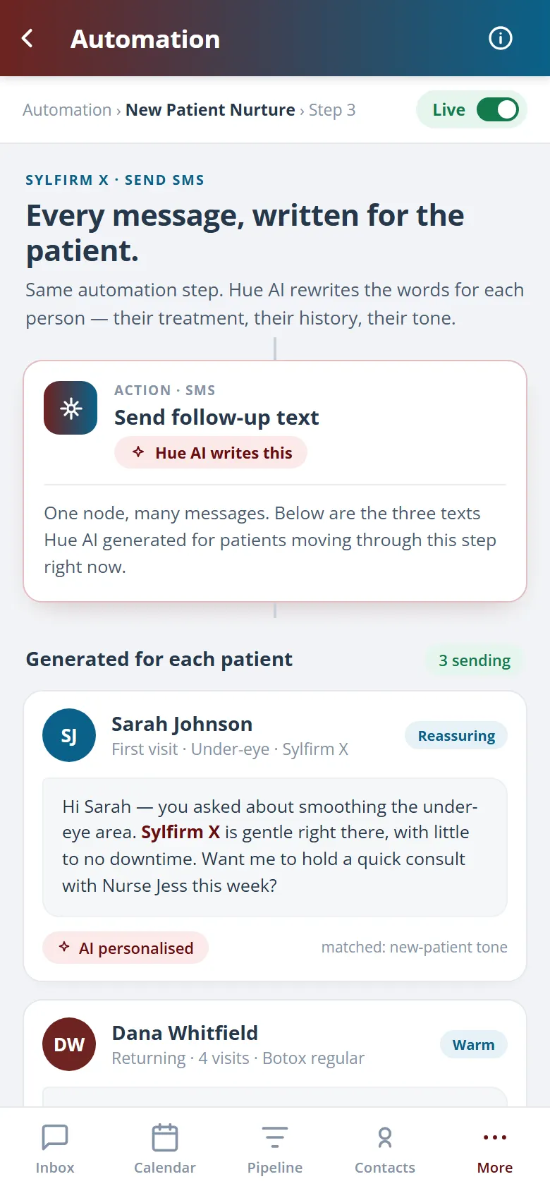 Health Hue Hub on mobile